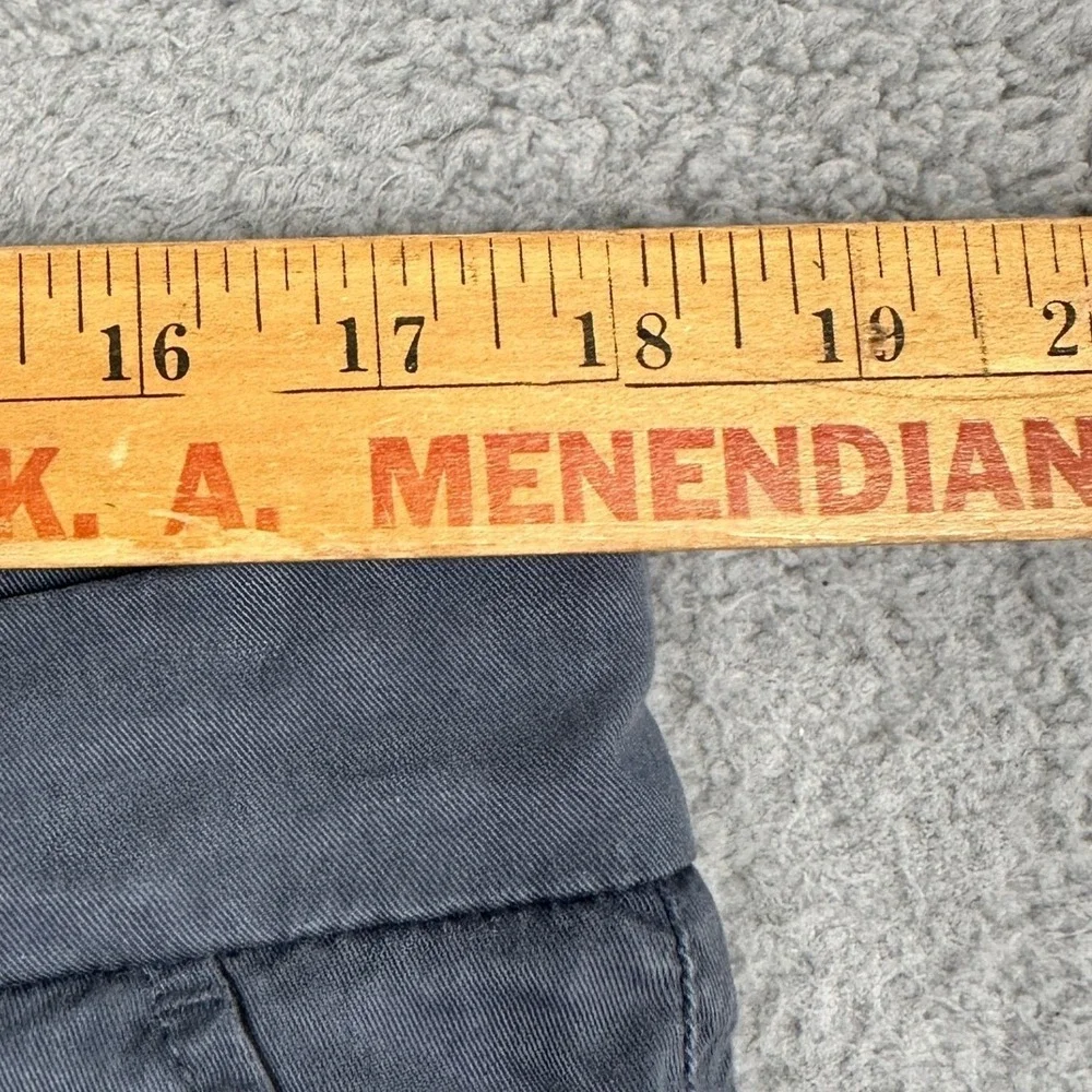 7 For All Mankind Shorts Mens 36 Twilight Blue Slim Fit Slimmy Chino Stretch EUC